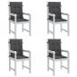 Preview: ARDEBO.de - Niedriglehner-Auflagen 4 Stk Melange Anthrazit 100x50x4cm Stoff
