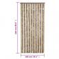Preview: Fliegenvorhang Dunkelbraun und Beige 100x220 cm Chenille