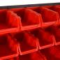 Preview: 30-tlg Stapelboxen-Wandregal Rot & Schwarz 77x39cm Polypropylen