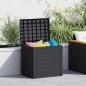 Preview: ARDEBO.de - Gartentruhe Anthrazit 58,5x46x55 cm Polypropylen