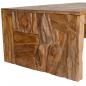 Preview: Couchtisch Erosion Teak Massivholz 110x35x38 cm