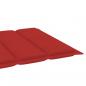 Preview: Sonnenliege mit Auflage Rot Massivholz Teak