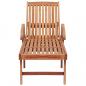 Preview: Sonnenliege mit Auflage Rot Massivholz Teak
