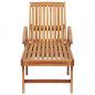 Preview: Sonnenliege mit Tisch und Auflage Massivholz Teak
