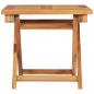Preview: Sonnenliege mit Tisch und Auflage Massivholz Teak