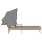 Preview: Sonnenliege mit Dach Beige Poly Rattan
