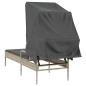 Preview: Sonnenliege mit Dach Hellgrau Poly Rattan
