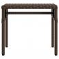 Preview: Sonnenliege mit Dach und Tisch Braun Poly Rattan