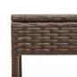 Preview: Sonnenliege mit Dach und Tisch Braun Poly Rattan