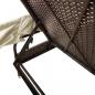 Preview: Sonnenliege mit Dach und Tisch Braun Poly Rattan
