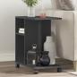 Preview: ARDEBO.de - Beistelltisch mit Rollen Schwarz 50x30x55 cm Holzwerkstoff