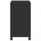 Preview: Beistelltisch mit Rollen Schwarz 50x30x55 cm Holzwerkstoff