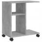 Preview: Beistelltisch mit Rollen Betongrau 50x30x55 cm Holzwerkstoff