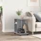 Preview: Beistelltisch mit Rollen Betongrau 50x30x55 cm Holzwerkstoff