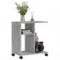 Preview: Beistelltisch mit Rollen Betongrau 50x30x55 cm Holzwerkstoff
