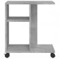 Preview: Beistelltisch mit Rollen Betongrau 50x30x55 cm Holzwerkstoff