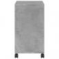 Preview: Beistelltisch mit Rollen Betongrau 50x30x55 cm Holzwerkstoff