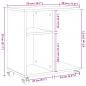 Preview: Beistelltisch mit Rollen Betongrau 50x30x55 cm Holzwerkstoff