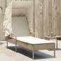 Preview: ARDEBO.de - Sonnenliege mit Dach Beige Poly Rattan