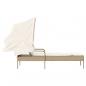 Preview: Sonnenliege mit Dach Beige Poly Rattan