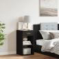 Preview: Nachttisch Schwarz 35x34x65 cm Holzwerkstoff