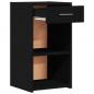 Preview: Nachttisch Schwarz 35x34x65 cm Holzwerkstoff