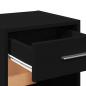 Preview: Nachttisch Schwarz 35x34x65 cm Holzwerkstoff