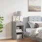 Preview: ARDEBO.de - Nachttisch Grau Sonoma 35x34x65 cm Holzwerkstoff