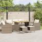 Preview: ARDEBO.de - 6-tlg. Garten-Sofagarnitur mit Kissen Beige Poly Rattan