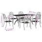 Preview: ARDEBO.de - 7-tlg. Garten-Essgruppe Bronzen Aluminiumguss