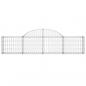 Preview: Gabionen mit Hochbogen 7 Stk. 200x30x40/60 cm Verzinktes Eisen