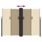 Preview: Seitenmarkise Ausziehbar Beige 180x600 cm