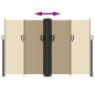 Preview: Seitenmarkise Ausziehbar Beige 160x600 cm