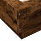 Preview: Bettgestell mit LED Räuchereiche 90x200 cm Holzwerkstoff