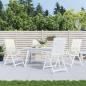 Preview: Hochlehner-Auflagen 4 Stk. Melange Creme 120x50x4 cm Stoff
