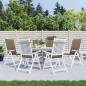 Preview: Hochlehner-Auflagen 6 Stk. Melange Taupe 120x50x4 cm Stoff