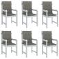 Preview: ARDEBO.de - Niedriglehner-Auflagen 6 Stk. Dunkelgrau 100x50x4 cm Stoff