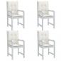 Preview: ARDEBO.de - Niedriglehner-Auflagen 4 Stk. Melange Creme 100x50x4 cm Stoff