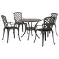 Preview: ARDEBO.de - 5-tlg. Garten-Essgruppe Bronzen Aluminiumguss