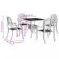Preview: 5-tlg. Garten-Essgruppe Bronzen Aluminiumguss