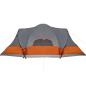 Preview: Tipi-Familienzelt 8 Personen Grau und Orange Wasserdicht