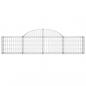 Preview: Gabionen mit Hochbogen 8 Stk. 200x30x40/60 cm Verzinktes Eisen