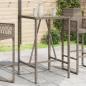 Preview: ARDEBO.de - Garten-Bartisch Grau 70x70x110 cm Poly Rattan
