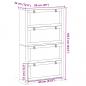 Preview: Schuhschrank Corona 99x32x163,5 cm Massivholz Kiefer