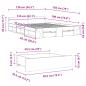 Preview: Bettgestell mit Schubladen Braun Eichen-Optik 135x190 cm