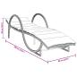 Preview: Sonnenliege mit Auflage Schwarz 60x199x42 cm Poly Rattan