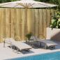 Preview: Sonnenliege mit Auflage Beige 60x199x42 cm Poly Rattan