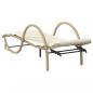 Preview: Sonnenliege mit Auflage Beige 60x199x42 cm Poly Rattan