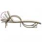 Preview: Sonnenliege mit Auflage Beige 60x199x42 cm Poly Rattan