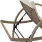 Preview: Sonnenliege mit Auflage Beige 60x199x42 cm Poly Rattan